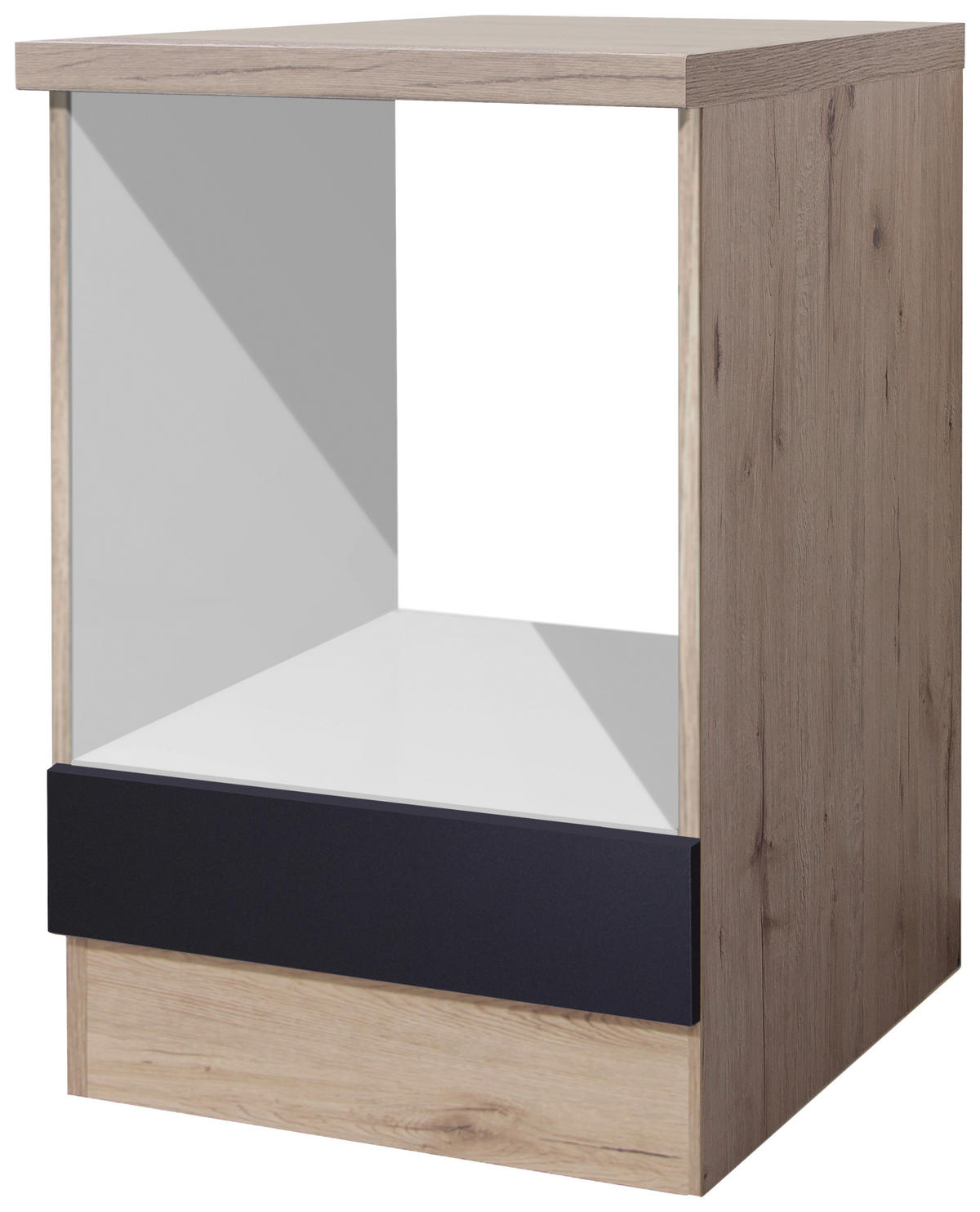 Herdumbauschrank Elva anthrazit B/H/T: ca. 60x86x60 cm Elva - Eiche/anthrazit (60,00/86,00/60,00cm) - Flex-Well
