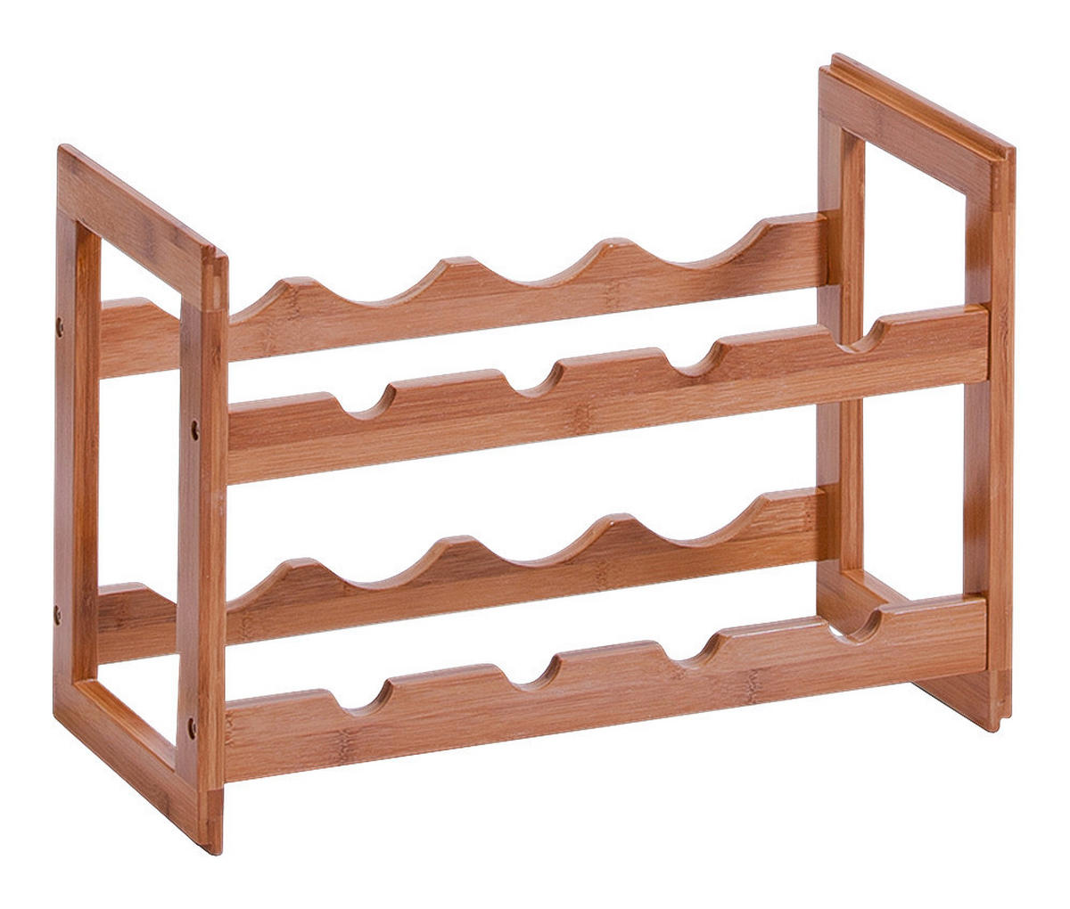 Zeller Weinregal natur Bambus B/H/T: ca. 47x32x22 cm Weinregal_für_8_Flaschen - natur (47,00/32,00/22,00cm) - Zeller