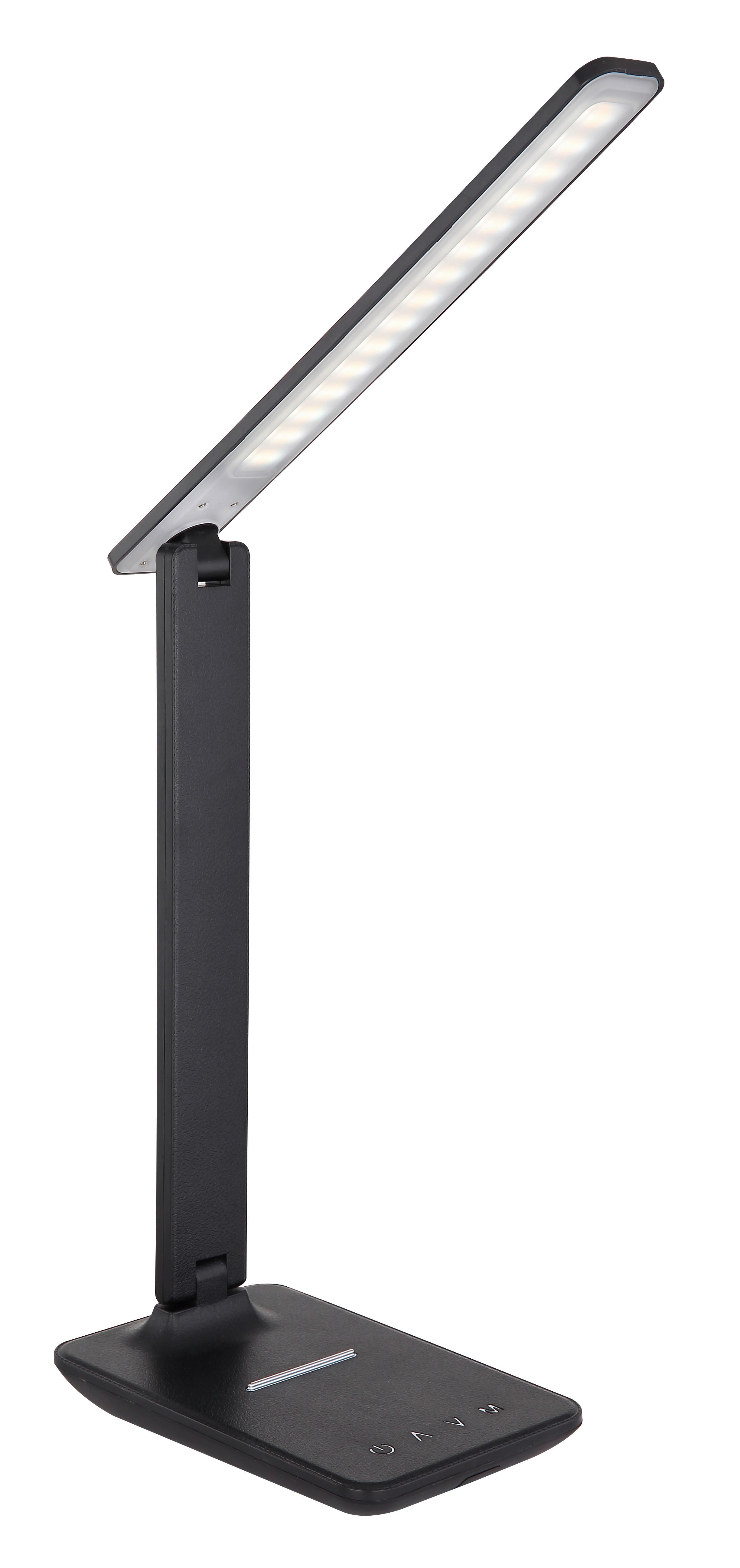 GLOBO LED-Tischleuchte schwarz Opal Kunststoff B/H/T: ca. 11,5x56,5x42 cm BULLA - schwarz/Opal (11,50/56,50/42,00cm) - GLOBO