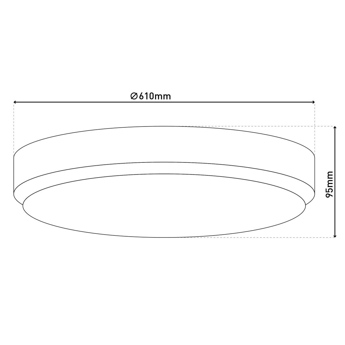 Näve Leuchten LED-Deckenleuchte weiß Kunststoff Metall B/H/T/D: ca. 61x9,5x61x61 cm LISSABON - weiß (61,00/9,50/61,00cm) - Näve Leuchten