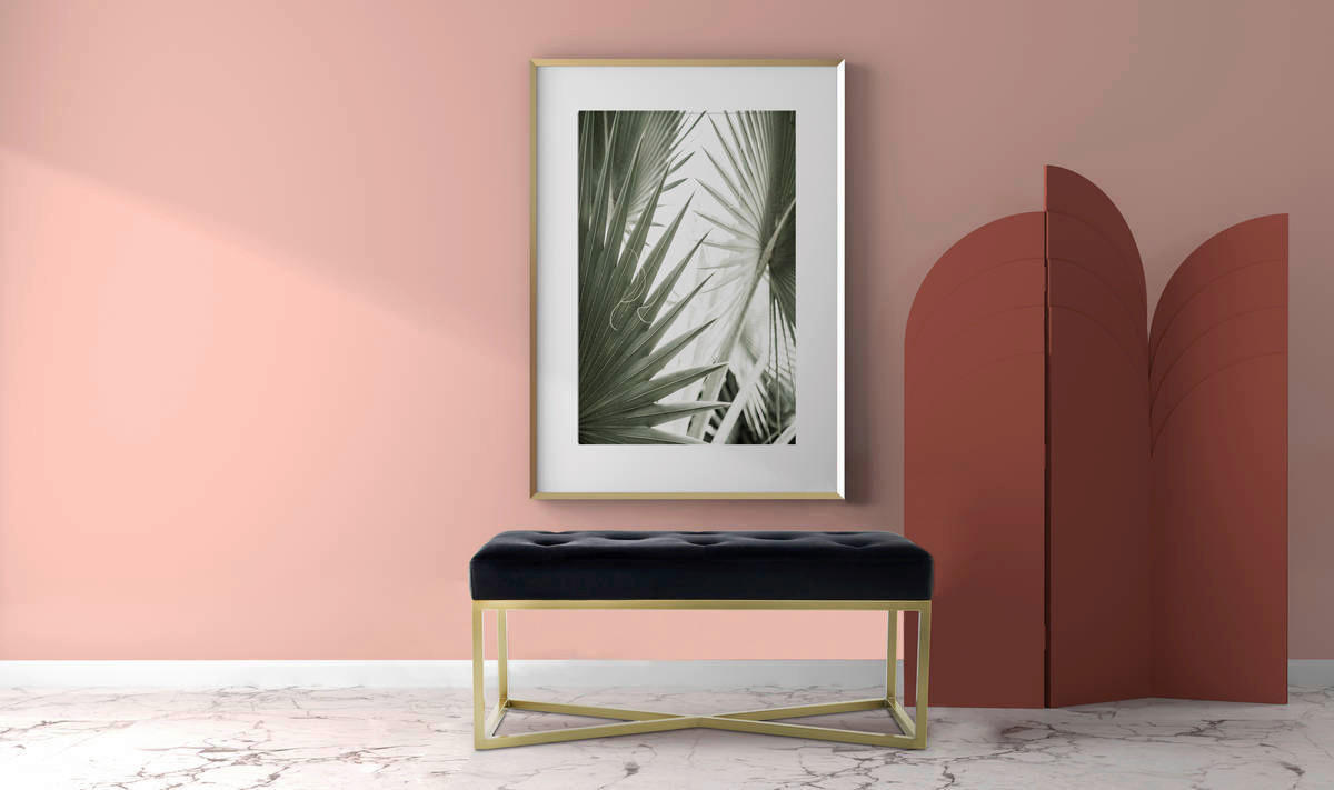 Sitzbank Diaz 101 schwarz B/H/T: ca. 40x40x90 cm Diaz 101 - gold/schwarz (40,00/40,00/90,00cm) - 360 Living