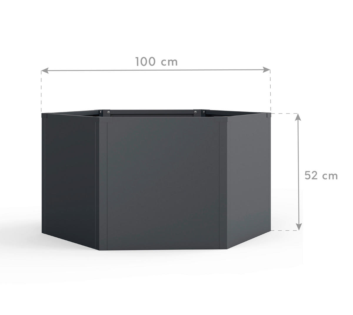 Westmann Hochbeet Varia anthrazit Metall B/H/L: ca. 100x52x100 cm Varia - anthrazit (100,00/100,00/52,00cm) - Westmann