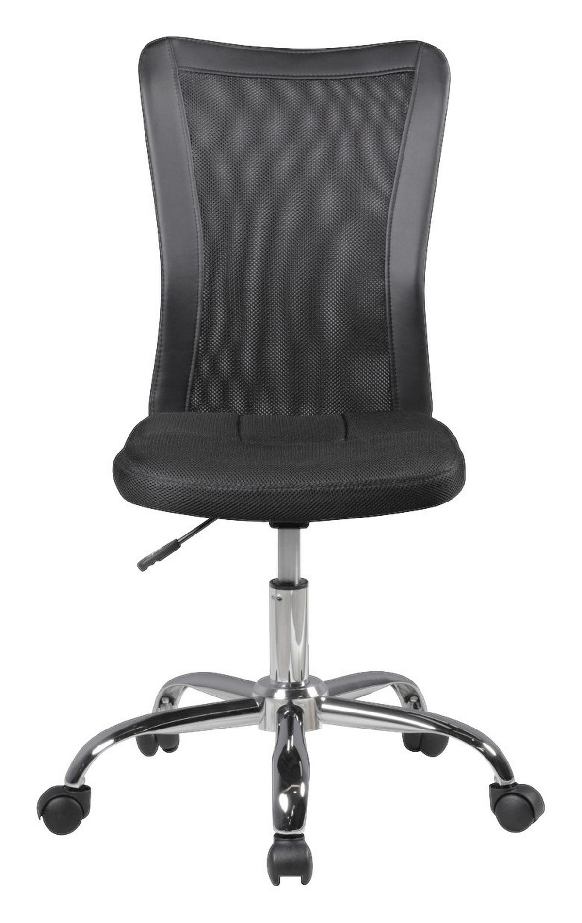 Drehstuhl schwarz Stoff Kinderschreibtischstuhl SALERNO - schwarz (60,00/100,00/60,00cm) - Amstyle