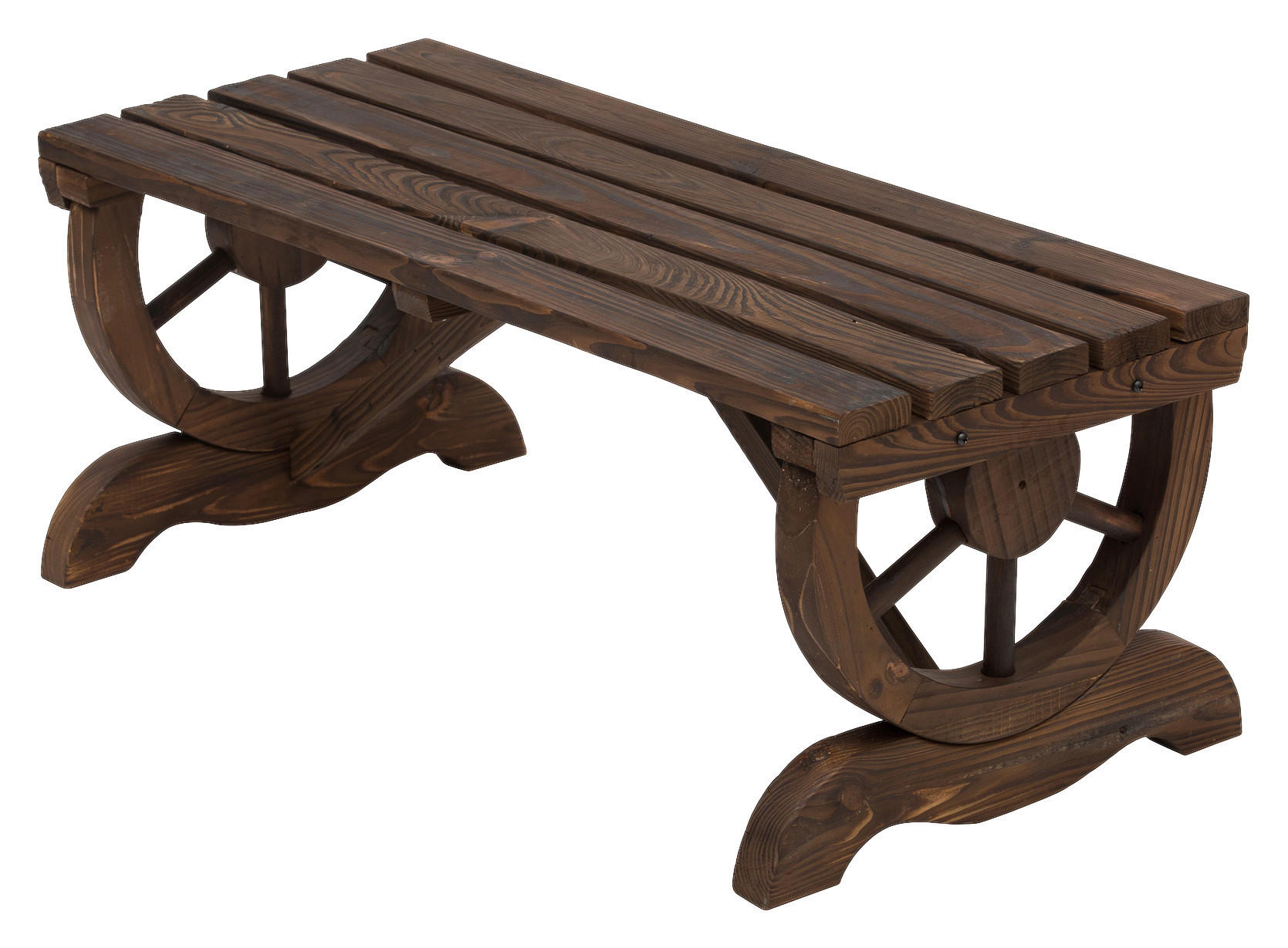 Outsunny Sitzbank braun Holz B/H/T: ca. 105x53x50 cm Sitzbank - braun (105,00/53,00/50,00cm) - Outsunny