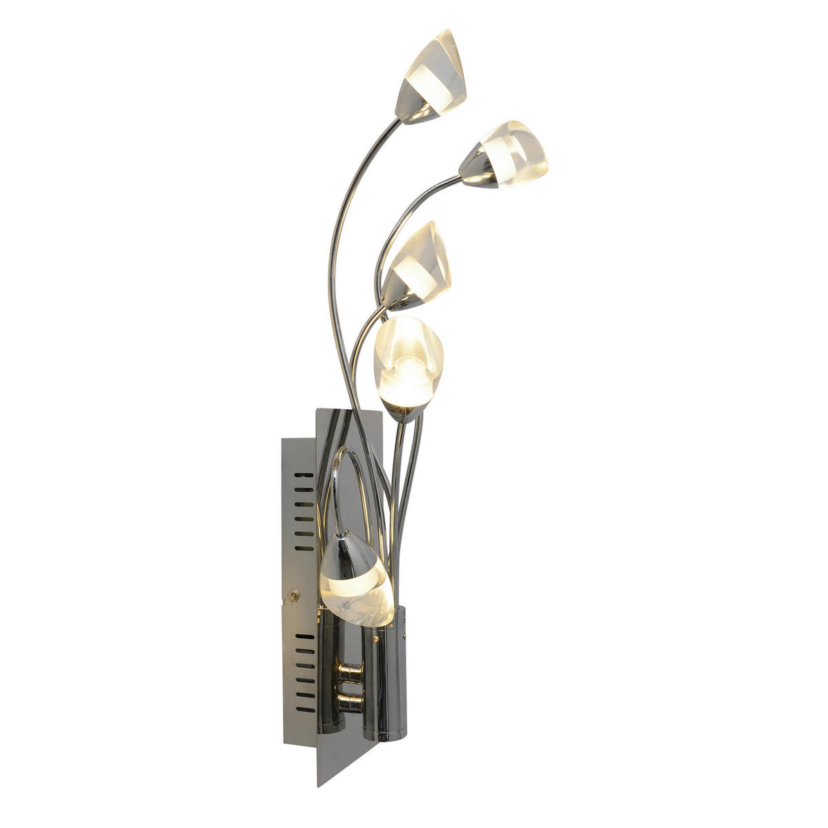 Näve Leuchten LED-Leuchten 1235142 Chrom Kunststoff Metall B/H/T: ca. 12x50x15 cm 5 Brennstellen Shinny - Chrom (12,00/50,00/15,00cm) - Näve Leuchten