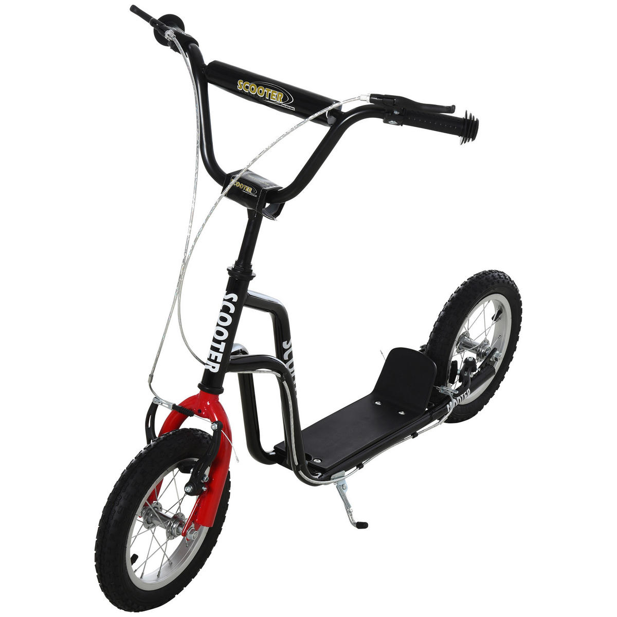 HOMCOM Kinderroller schwarz Kinderroller - schwarz (120,00/58,00/80,00cm) - HOMCOM