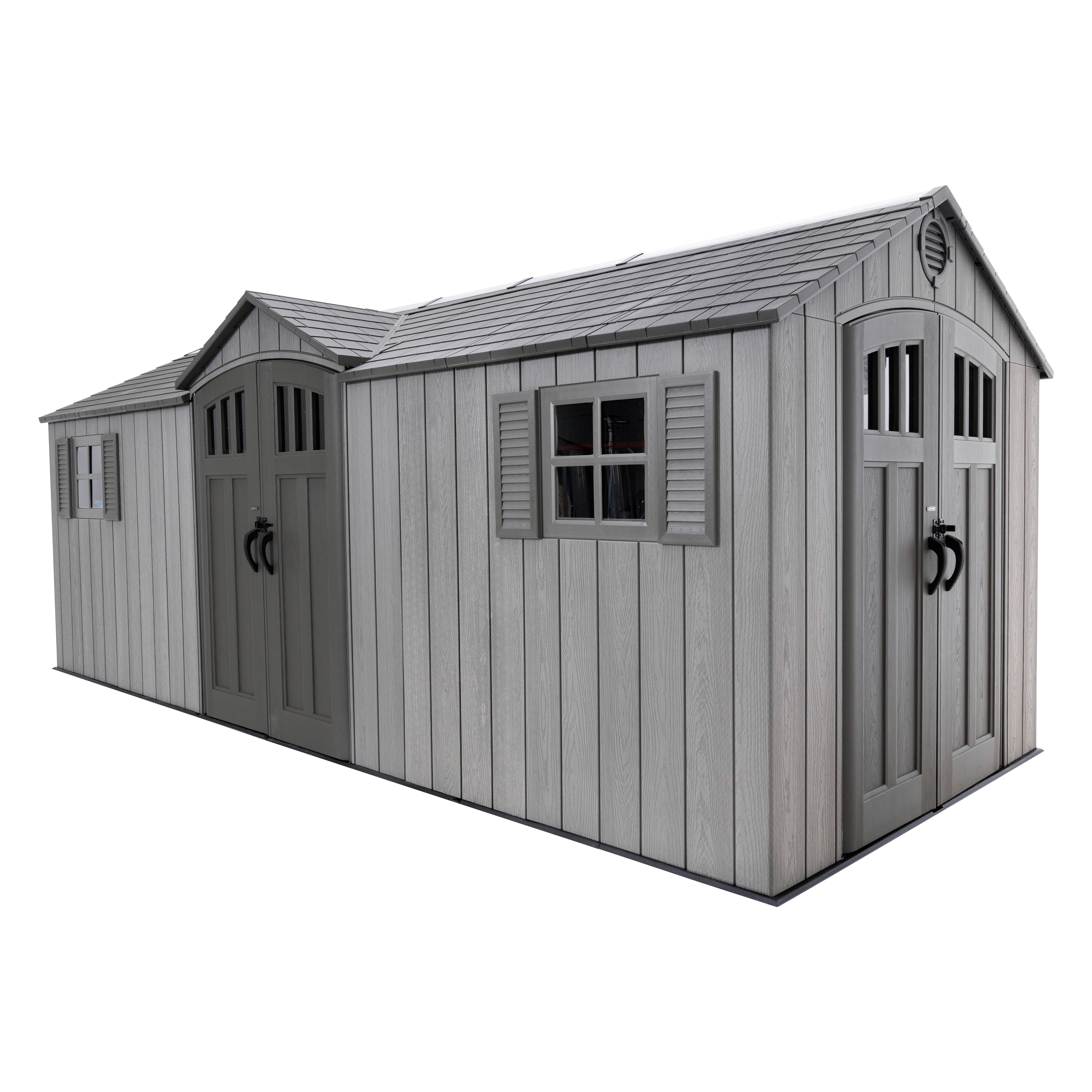 Lifetime Gerätehaus Neptun grau B/H/L: ca. 610x241x243 cm Neptun - grau (243,00/610,00/241,00cm) - Lifetime