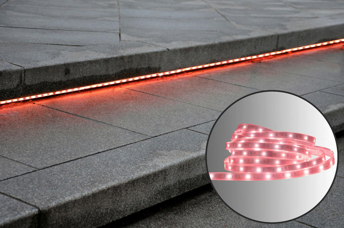 Näve Leuchten LED-Stripe 5216861 multicolor Kunststoff B/H/T: ca. 1,2x0,4x1000 cm LED Stripe outdoor 1000cm RGBW - multicolor (1,20/0,40/1000,00cm) - Näve Leuchten