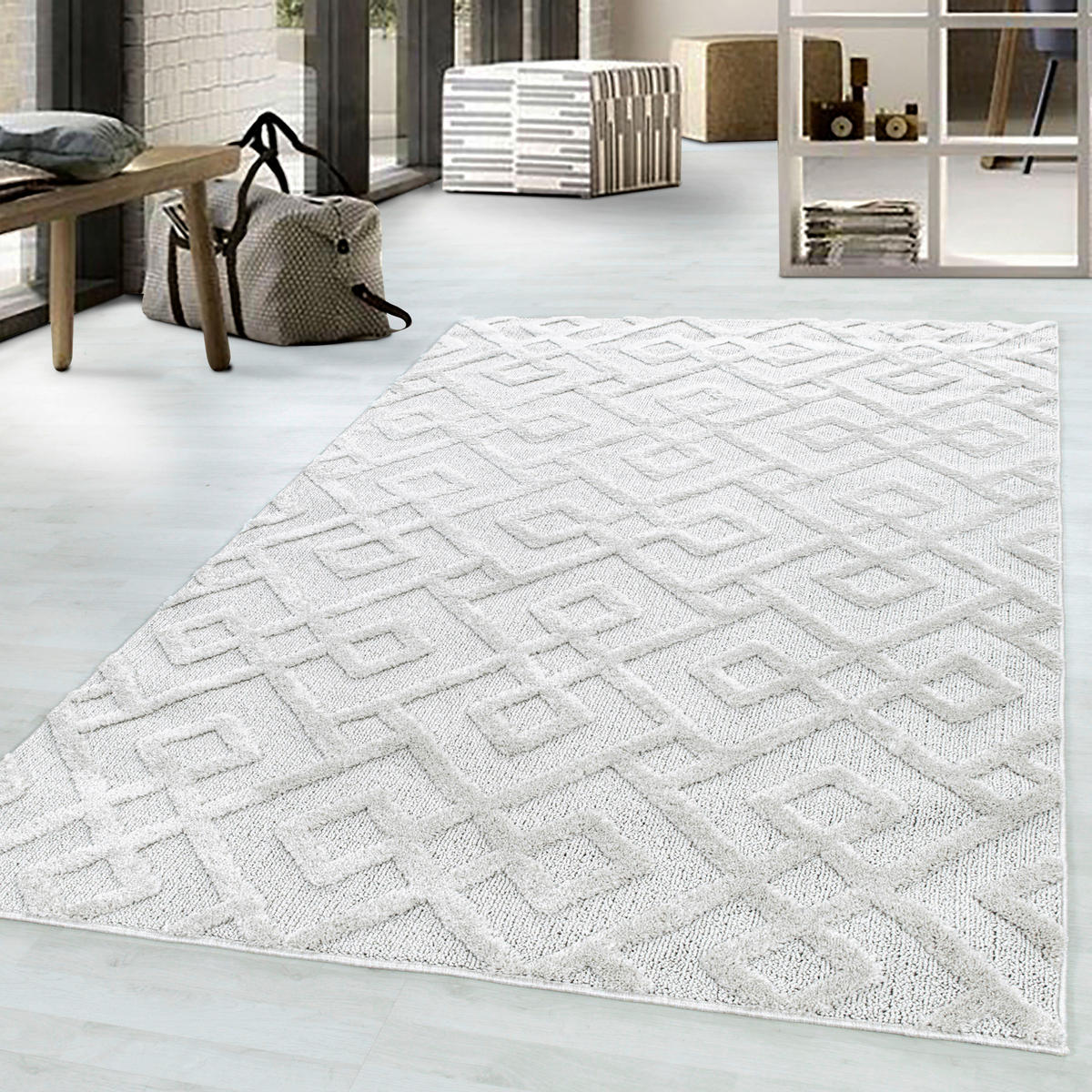 Ayyildiz Teppich PISA creme B/L: ca. 80x250 cm PISA - creme (80,00/250,00cm) - Ayyildiz