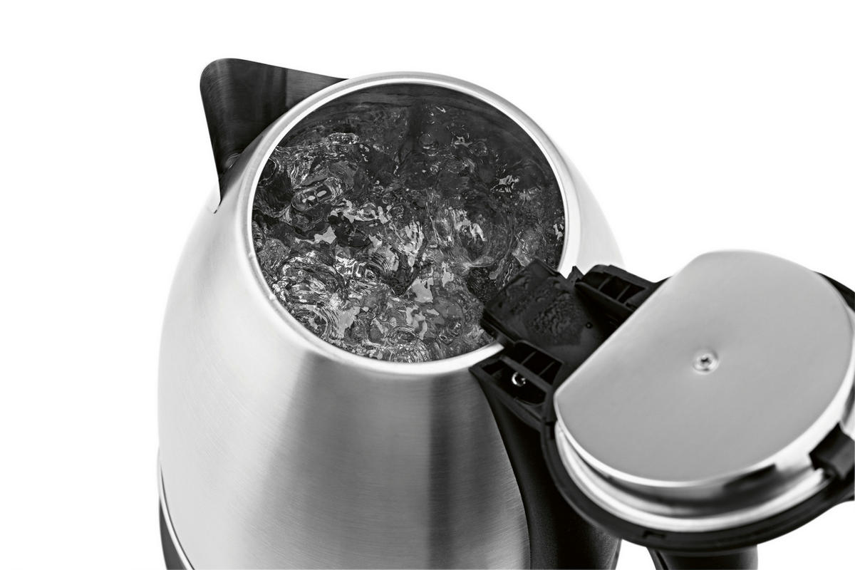 GOURMETmaxx Wasserkocher 13704 schwarz silber Kunststoff Edelstahl B/H/L: ca. 16x24x21 cm ca. 1,8 l Wasserkocher_Edelstahl 13704 - schwarz/silber (21,00/16,00/24,00cm) - GOURMETmaxx