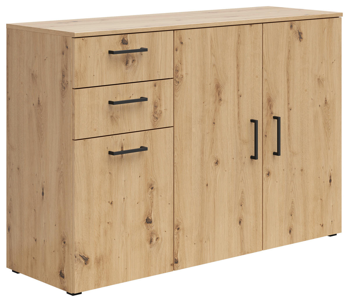 Kommode Multi-Stauraum Typ 28 Eiche Artisan Nachbildung B/H/T: ca. 120x83x40 cm Multi-Stauraum Typ 28 - Eiche (120,00/83,00/40,00cm)