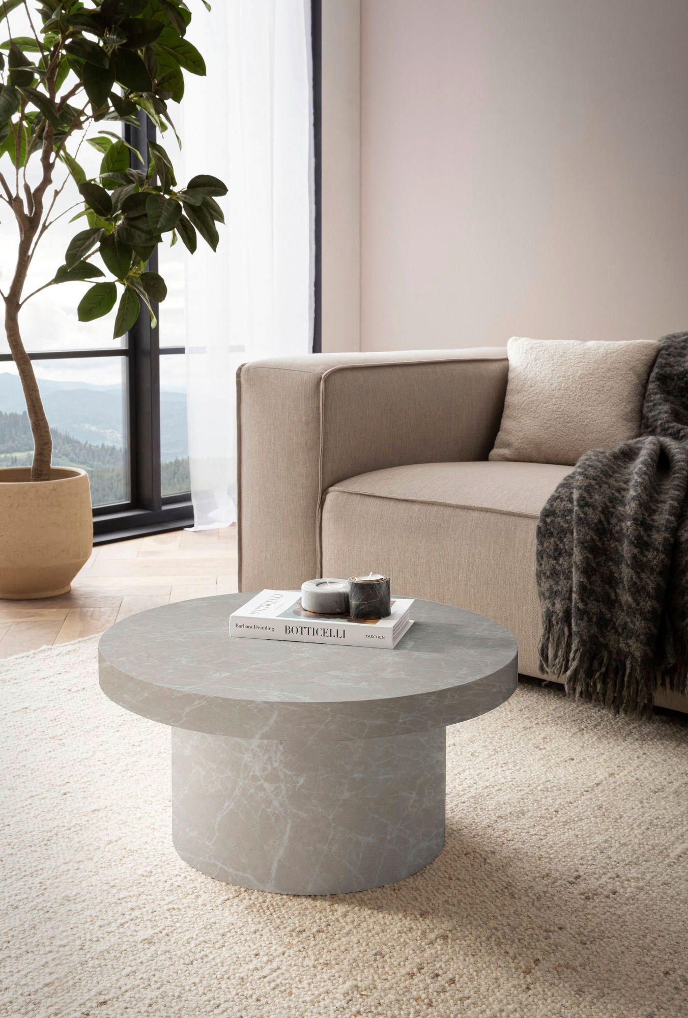 Couchtisch Sandgrau B/H/T: ca. 60x30x60 cm Couchtisch - Sandgrau (60,00/30,00/60,00cm) - Wohnling