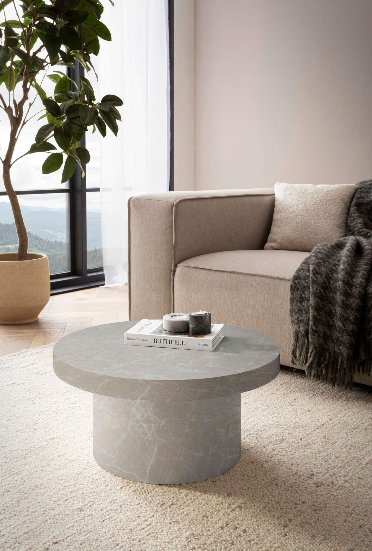 Couchtisch Sandgrau B/H/T: ca. 60x30x60 cm Couchtisch - Sandgrau (60,00/30,00/60,00cm) - Wohnling