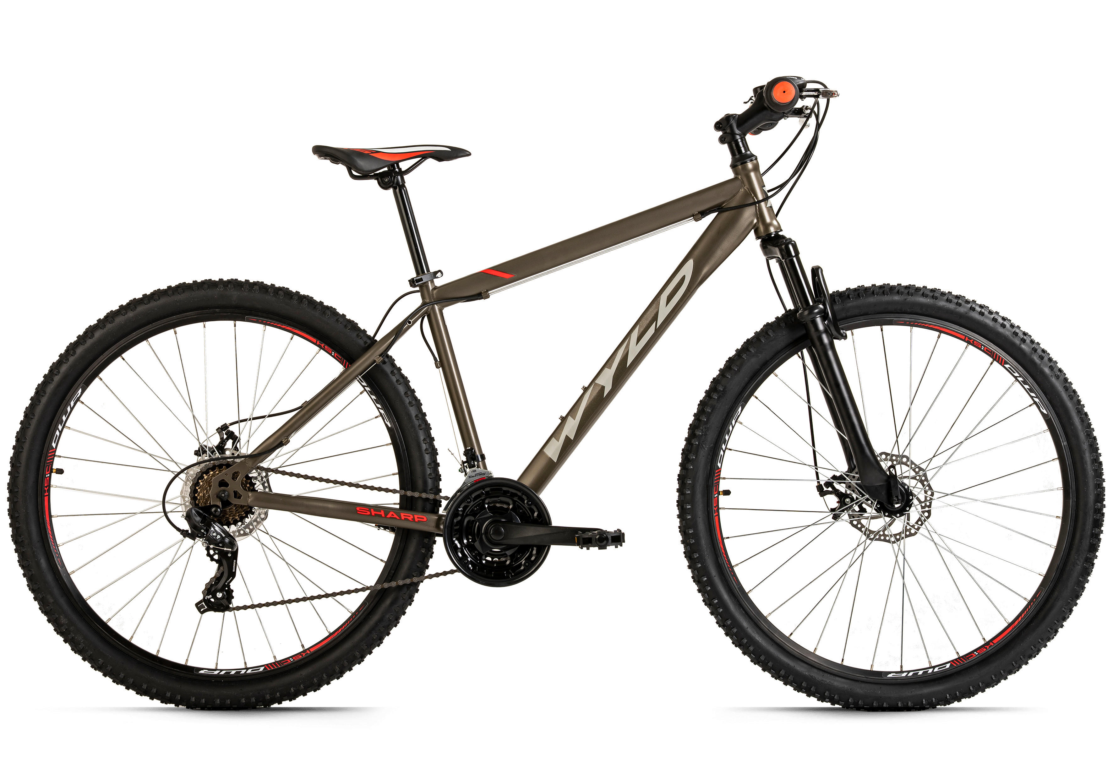 WYLD Mountain-Bike Sharp Sharp 29 Zoll Rahmenhöhe 46 cm 21 Gänge grau grau ca. 29 Zoll Sharp - grau (144,00/24,00/80,00cm) - WYLD