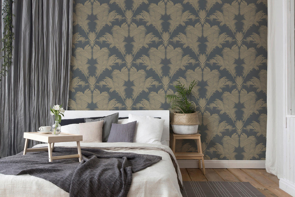 A.S.Creation Vliestapete Trendwall 2 Palmen gold B/L: ca. 53x1005 cm Trendwall 2 - gold (53,00/1005,00cm) - A.S.Creation