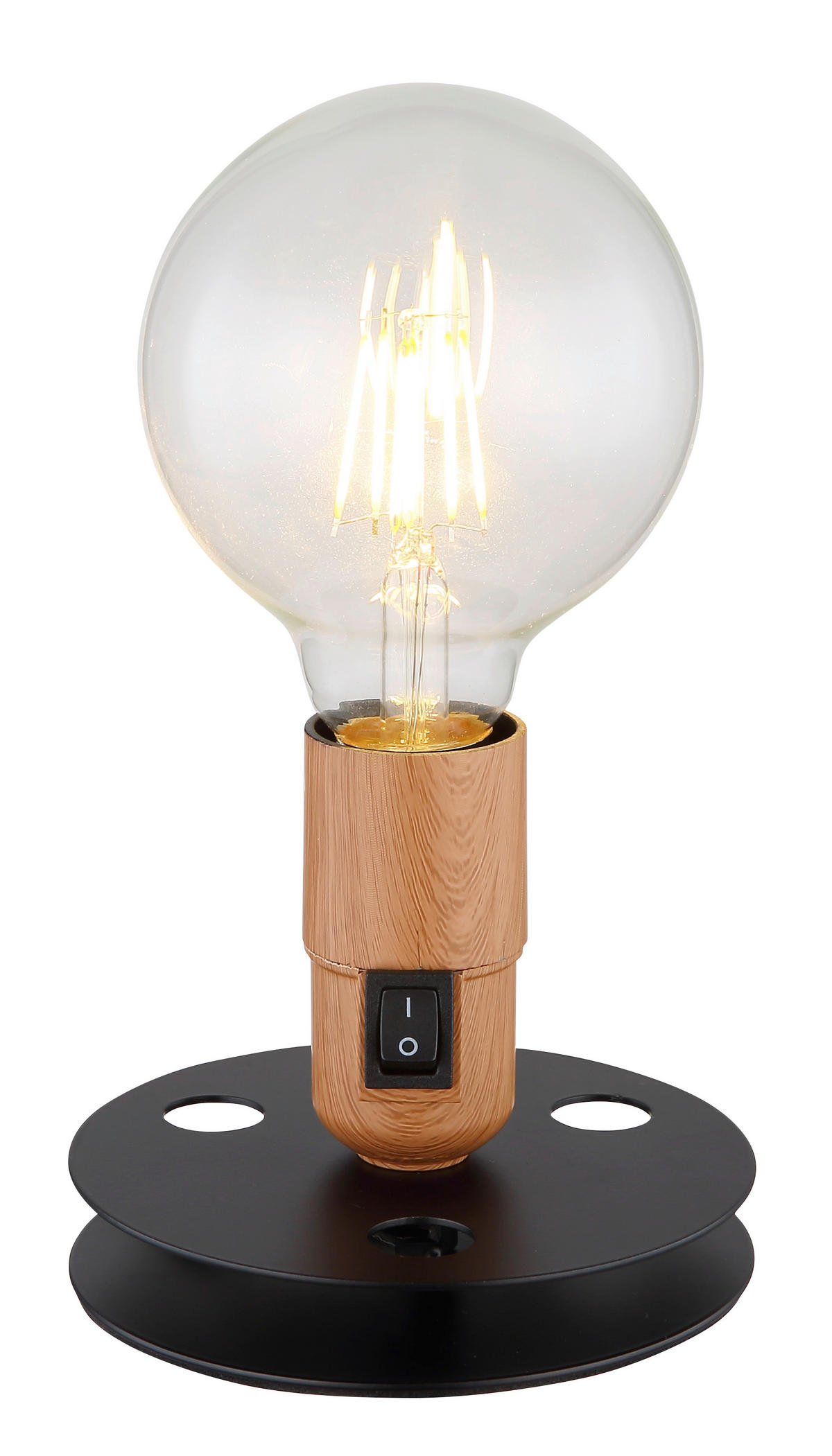 GLOBO Tischleuchte schwarz Metall H/D: ca. 9x12 cm E27 1 Brennstellen JOHANNA - schwarz (12,00/9,00cm) - GLOBO
