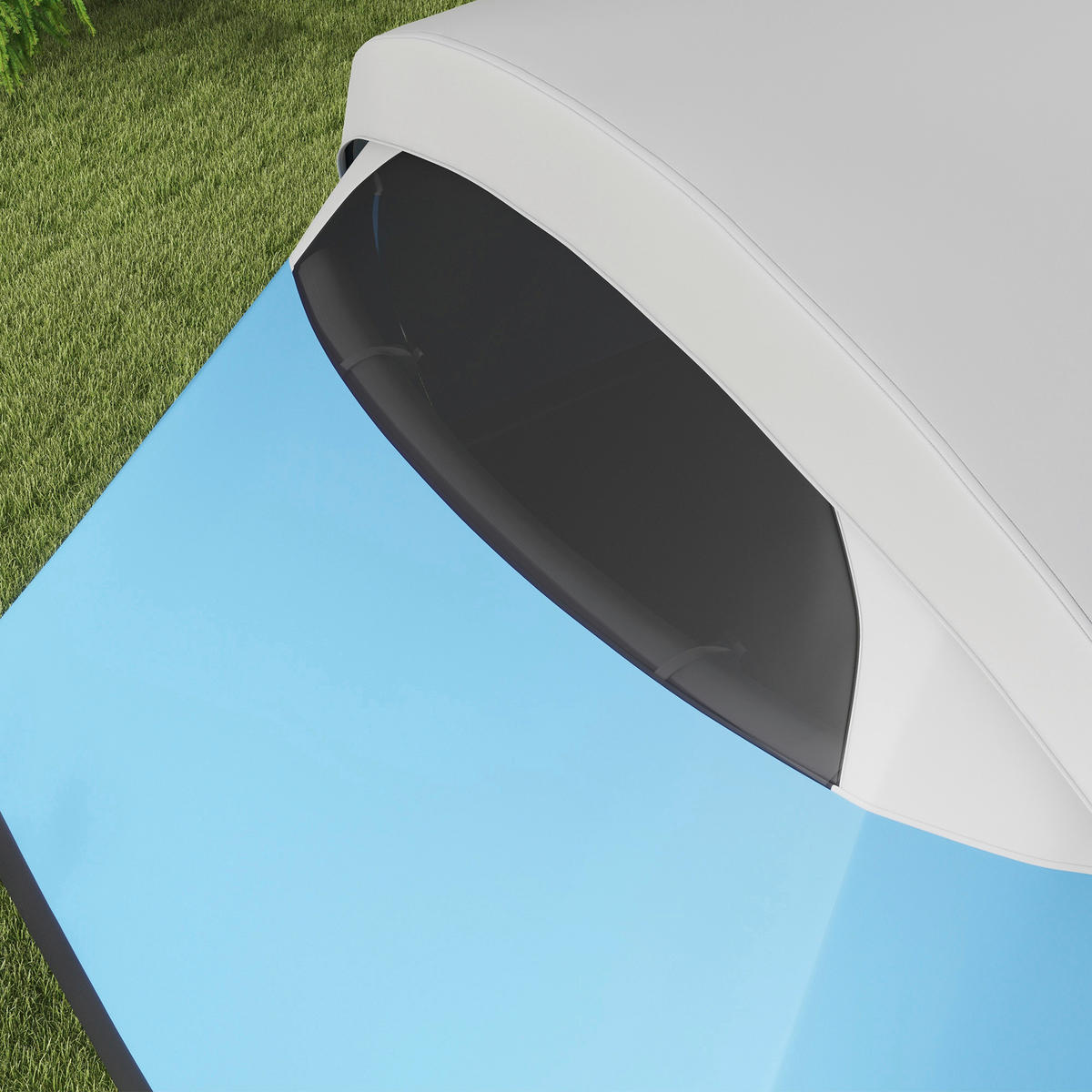 Outsunny Tunnelzelt B/H/L: ca. 300x198x550 cm Tunnelzelt - blau (550,00/300,00/198,00cm) - Outsunny