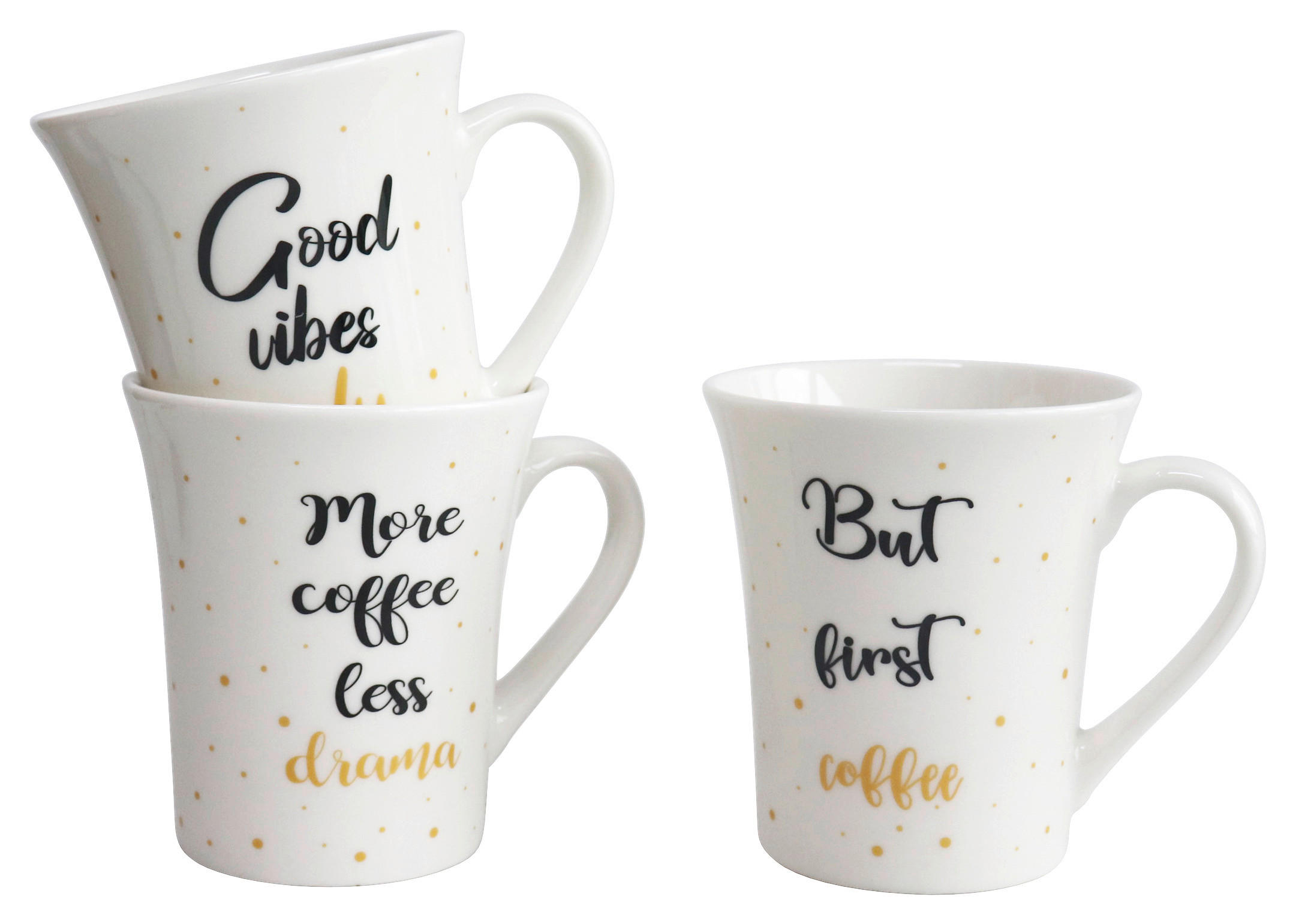 POCOline Kaffeebecher Kaffeebecher_Sprüche-gold - POCOline