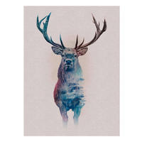 Komar Poster Animals Forest Deer Hirschkopf B/L: ca. 30x40 cm Animals Forest Deer - (30,00/40,00cm) - Komar