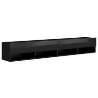 TV-Board Derby schwarz matt schwarz Hochglanz B/H/T: ca. 200x30x31 cm Derby - schwarz (200,00/30,00/31,00cm) - WIPMEB