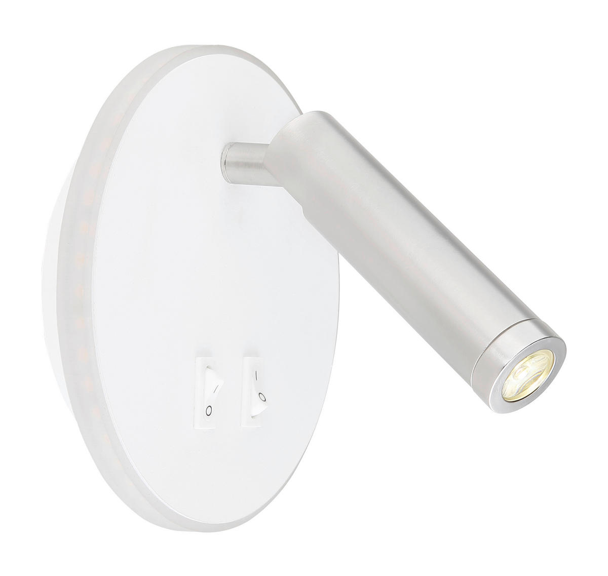 GLOBO LED-Wandleuchte MANY 78405W weiß nickel Opal Metall Kunststoff L/D: ca. 15x14,6 cm 1 Brennstellen MANY - nickel/weiß (14,60cm) - GLOBO