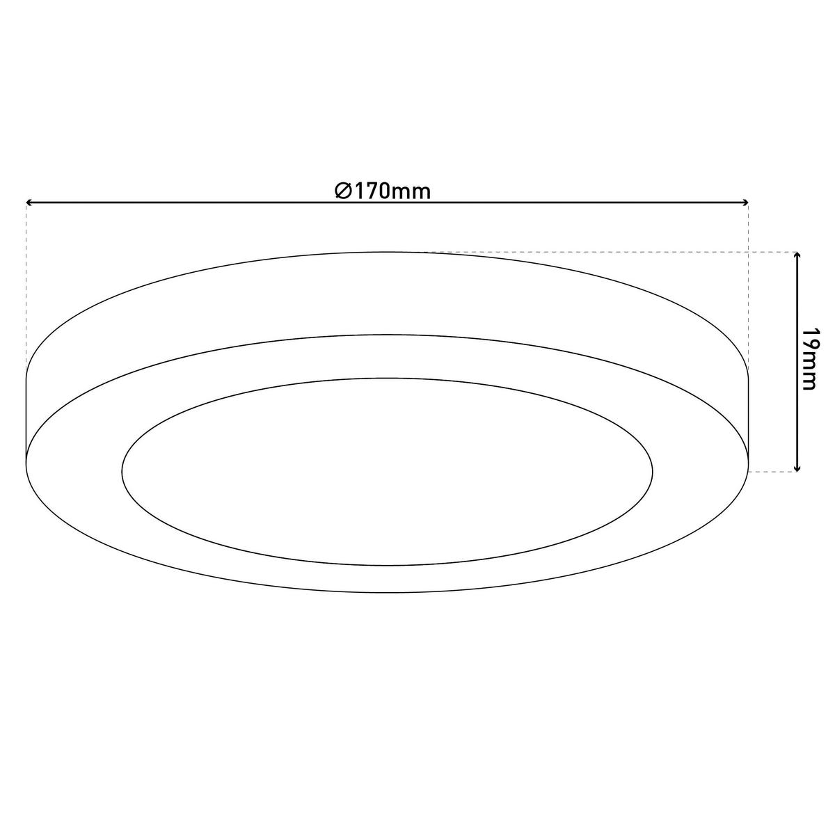 Näve Leuchten LED-Deckenleuchte weiß Metall Kunststoff B/H/T/D: ca. 17x1,9x17x17 cm BONUS - weiß (17,00/1,90/17,00cm) - Näve Leuchten