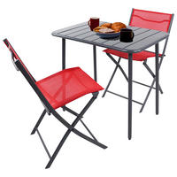 VCM Gartensitzgruppe Sumila rot Stahl B/H/L: ca. 80x72x55 cm Sumila - rot (55,00/80,00/72,00cm) - VCM