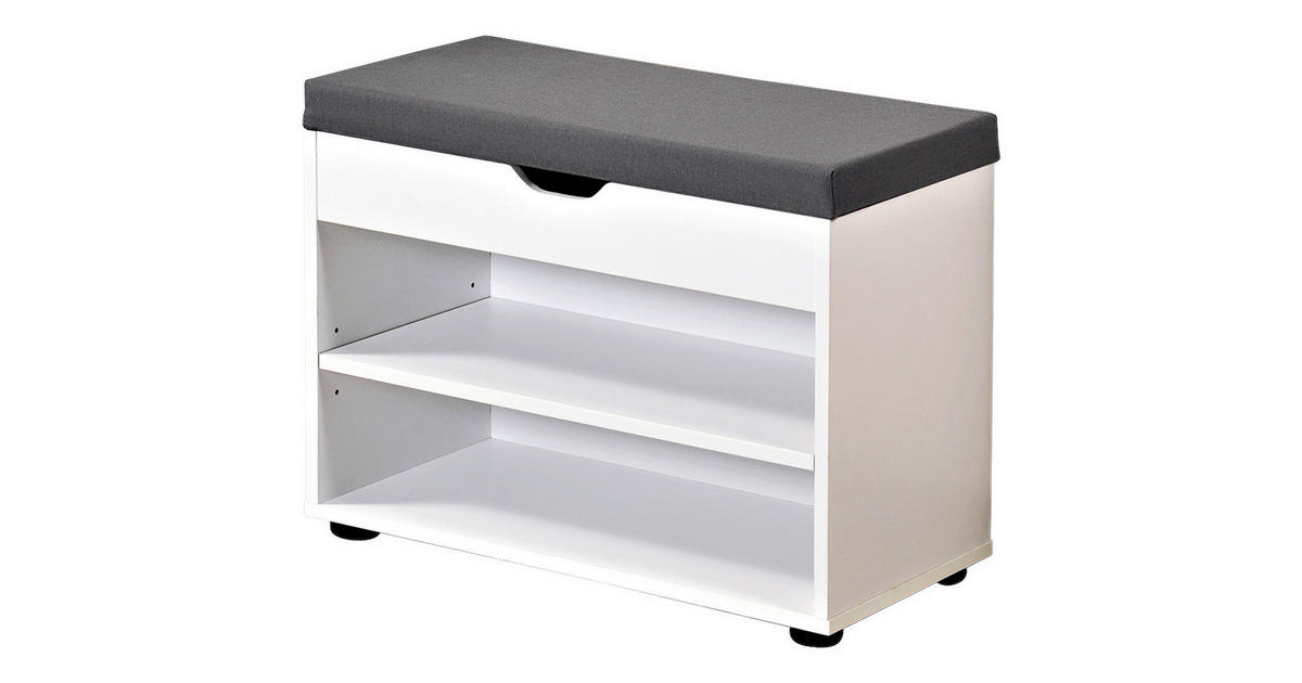 Moon Home Schuhschrank Mit Sitzkissen - Stardust White, Aus FSC® Holz Faserplatte Weiß, Ordnung & Aufbewahrung Für Schuhe, Praktische Sitzgelegenheit, Platzsparend, 103.5 X 29.5 X 48 Cm