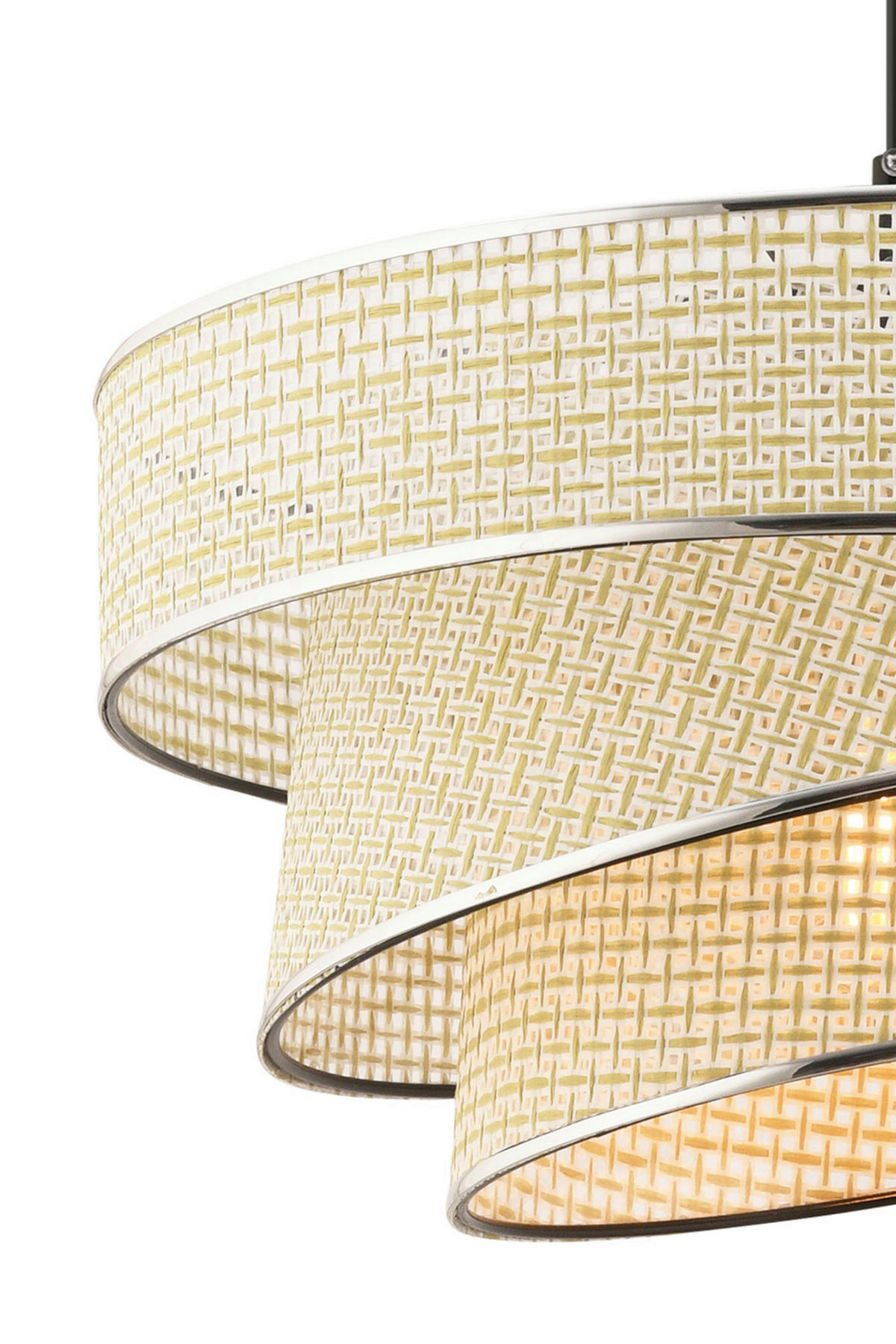 Opviq Pendelleuchte creme silber Baumwolle Metall B/H/L: ca. 40x72x40 cm E27 1 Brennstellen Couper Hazeran - creme/silber (40,00/40,00/72,00cm) - Opviq