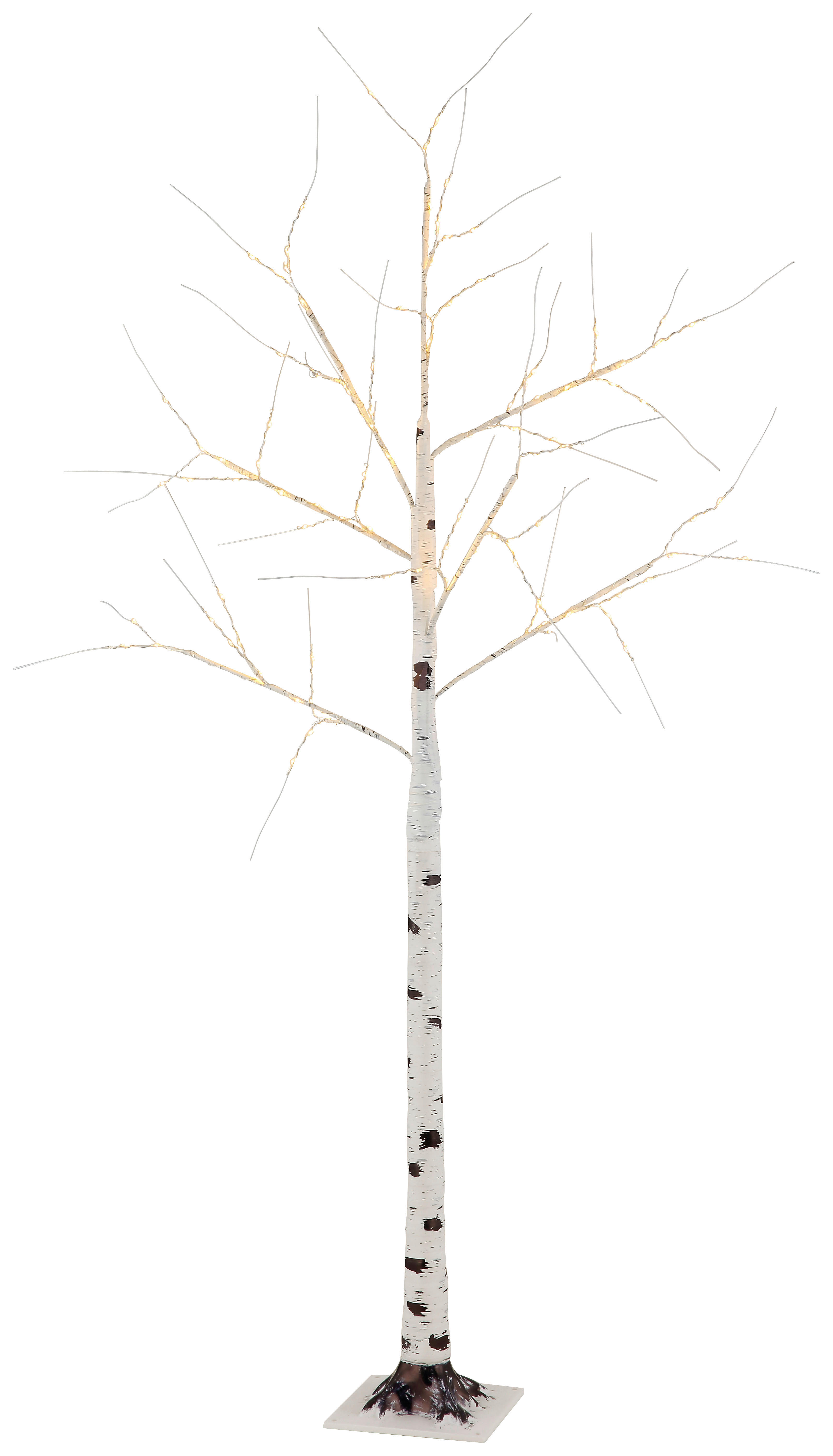 LED-Außenleuchte weiß schwarz H/D: ca. 150x80 cm BIRCH - weiß/schwarz (80,00/150,00cm) - GLOBO