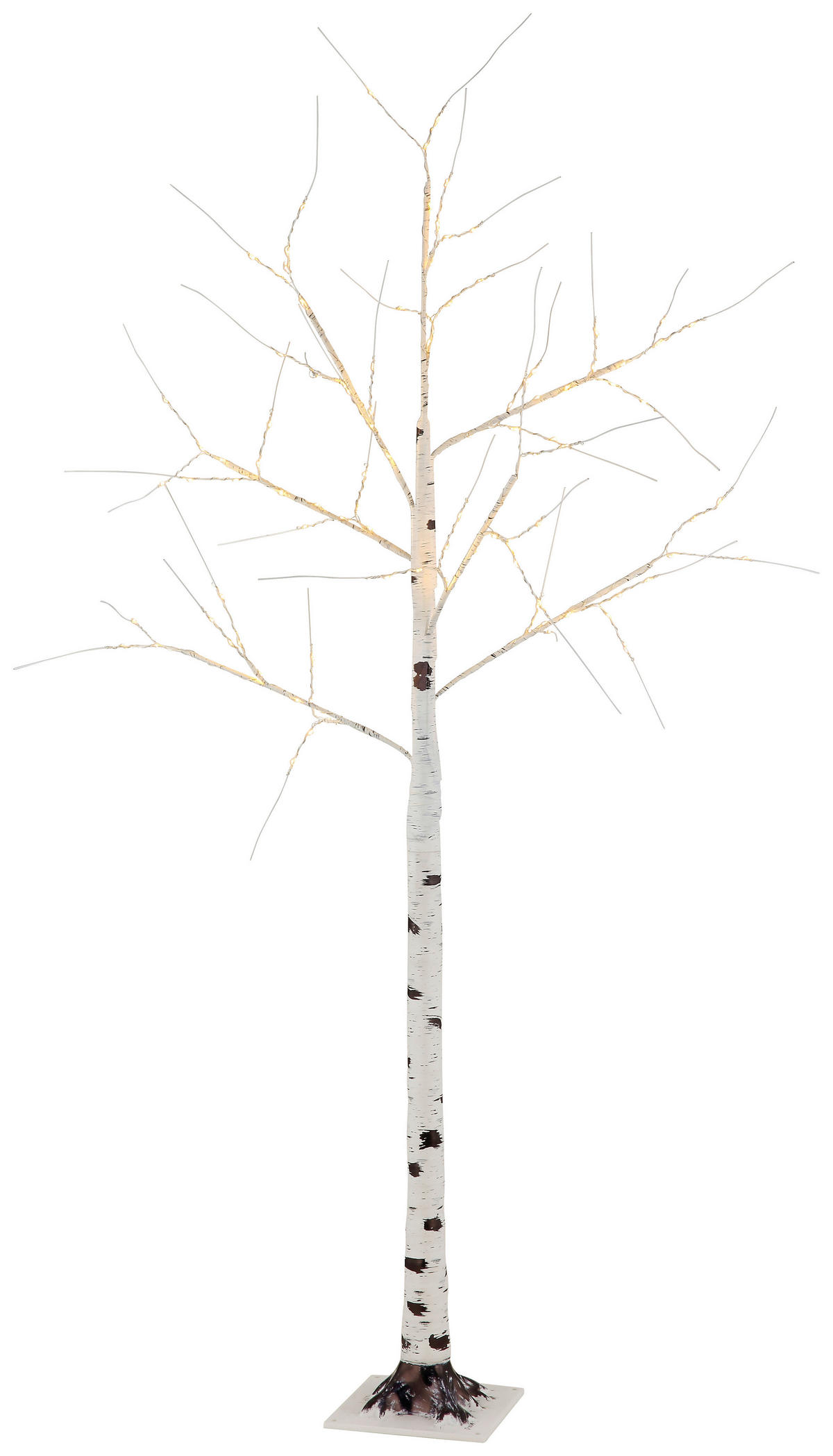 LED-Außenleuchte weiß schwarz H/D: ca. 150x80 cm BIRCH - weiß/schwarz (80,00/150,00cm) - GLOBO