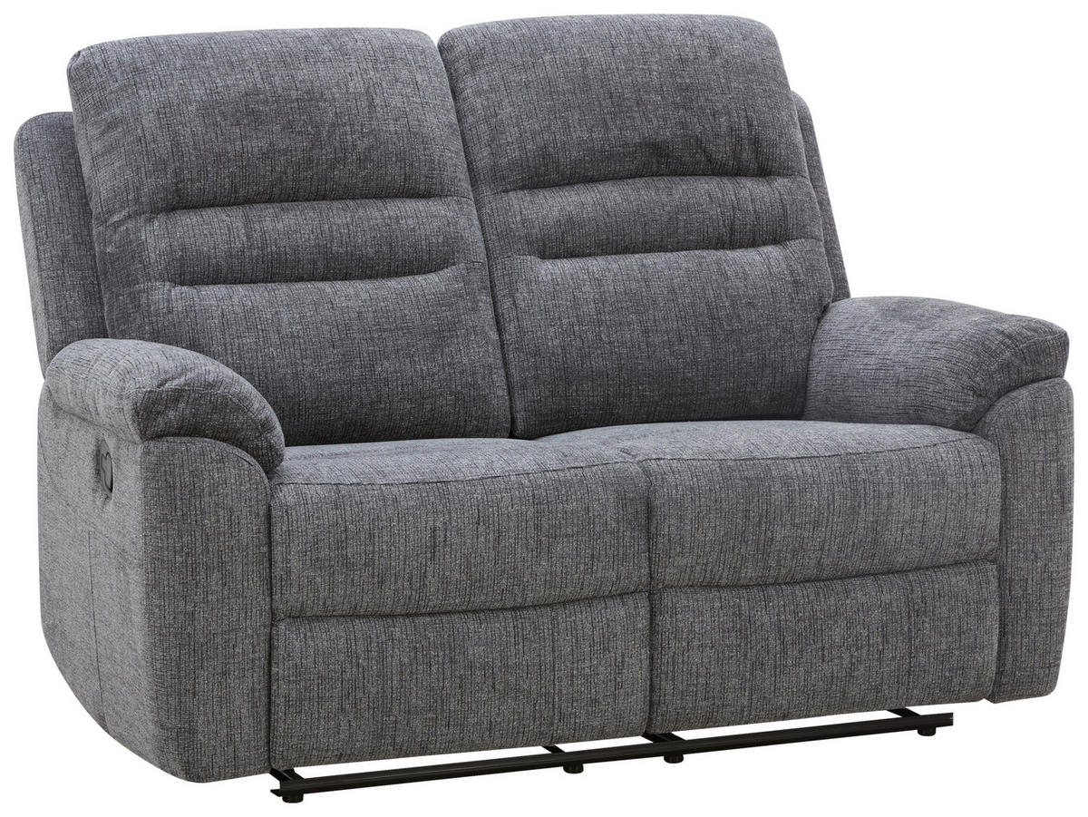 Sofa 3-2-1 KW 2028 dunkelgrau Microfaser KW 2028 - schwarz/dunkelgrau