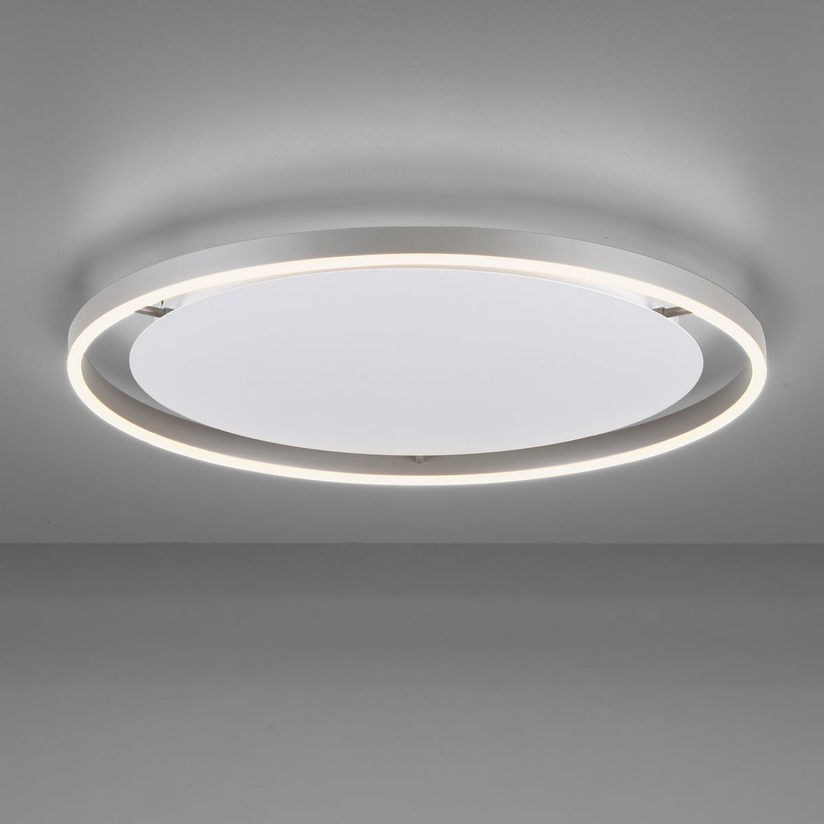 Just Light LED-Deckenleuchte RITUS 15392-95 weiß Alu Metall H/D: ca. 5,3x58,5 cm 1 Brennstellen RITUS - weiß/Alu (58,50/5,30cm) - Just Light