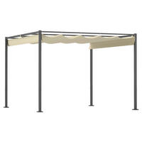 Outsunny Pergola beige Metall B/H/L: ca. 297x221x298 cm Pergola - beige (298,00/297,00/221,00cm) - Outsunny