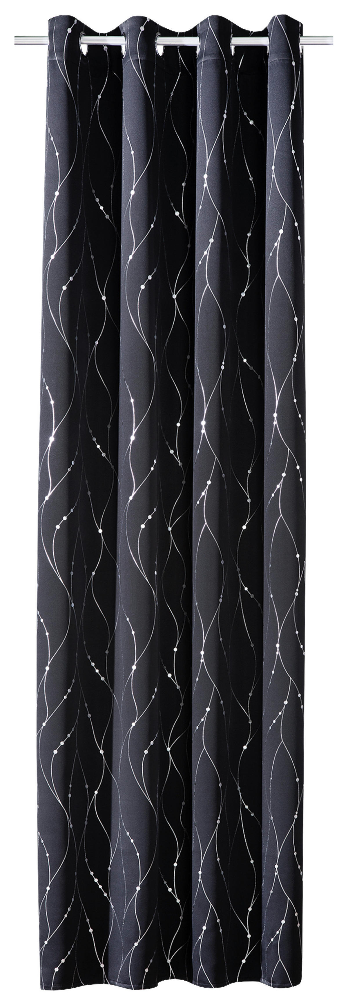 Verdunklungsvorhang Napoli schwarz B/L: ca. 135x245 cm Napoli - schwarz (135,00/245,00cm)