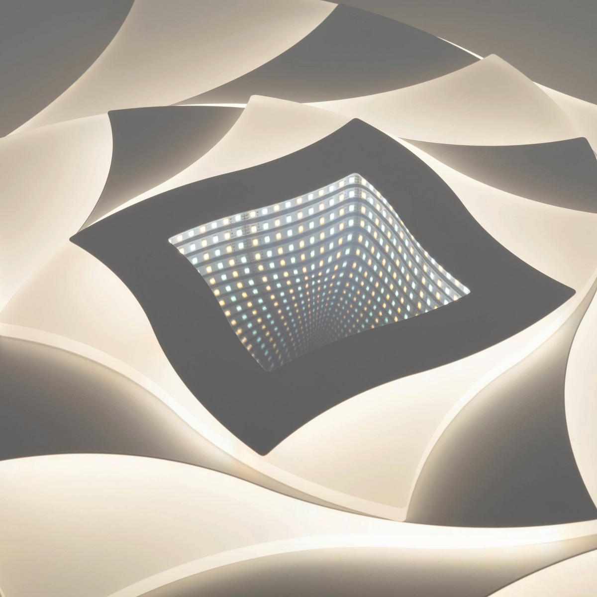 Näve Leuchten Deckenleuchte 1408477 Metall Kunststoff B/H/T: ca. 48x6x48 cm null 5 Brennstellen Liora - (48,00/6,00/48,00cm) - Näve Leuchten