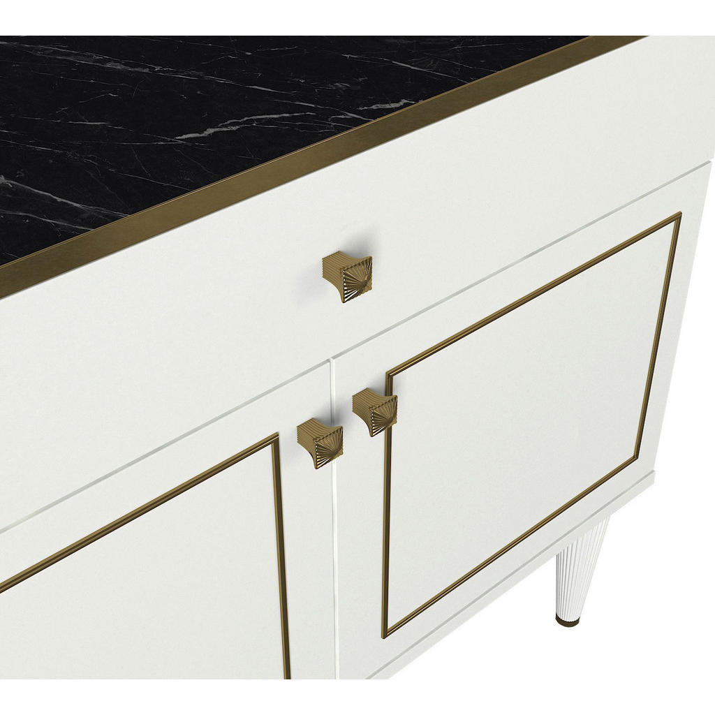 Thumbnail - Kommode Ravenna weiß Marmoroptik B/H/T: ca. 90x76x44,8 cm