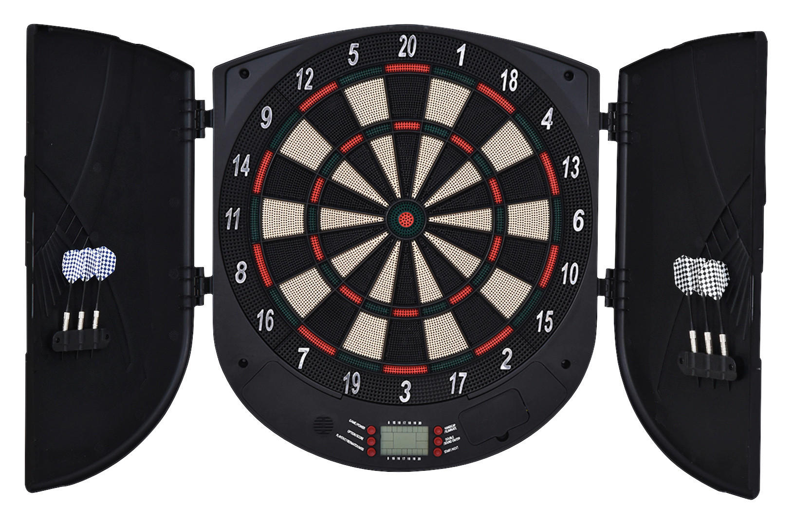 HOMCOM elektrische Dartscheibe B/H/T: ca. 46,5x50,5x4,4 cm Dartscheibe_elektronisch - schwarz (46,50/50,50/4,40cm) - HOMCOM