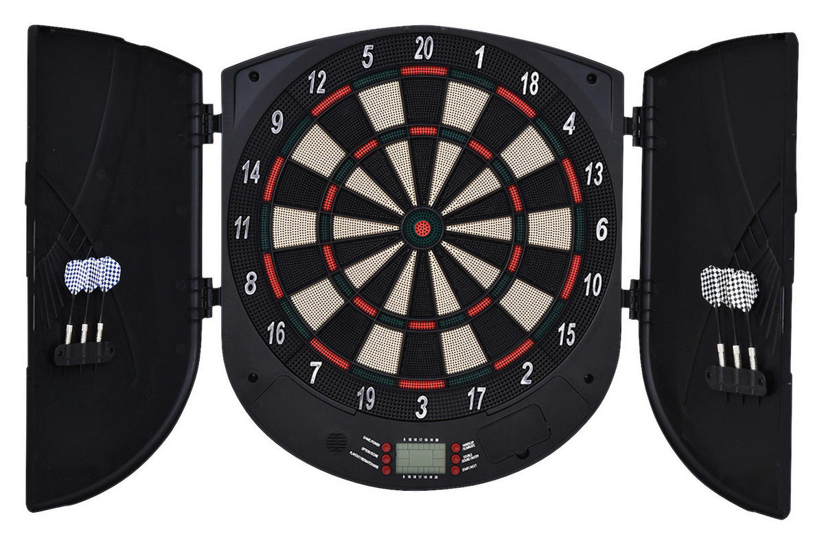 HOMCOM elektrische Dartscheibe B/H/T: ca. 46,5x50,5x4,4 cm Dartscheibe_elektronisch - schwarz (46,50/50,50/4,40cm) - HOMCOM