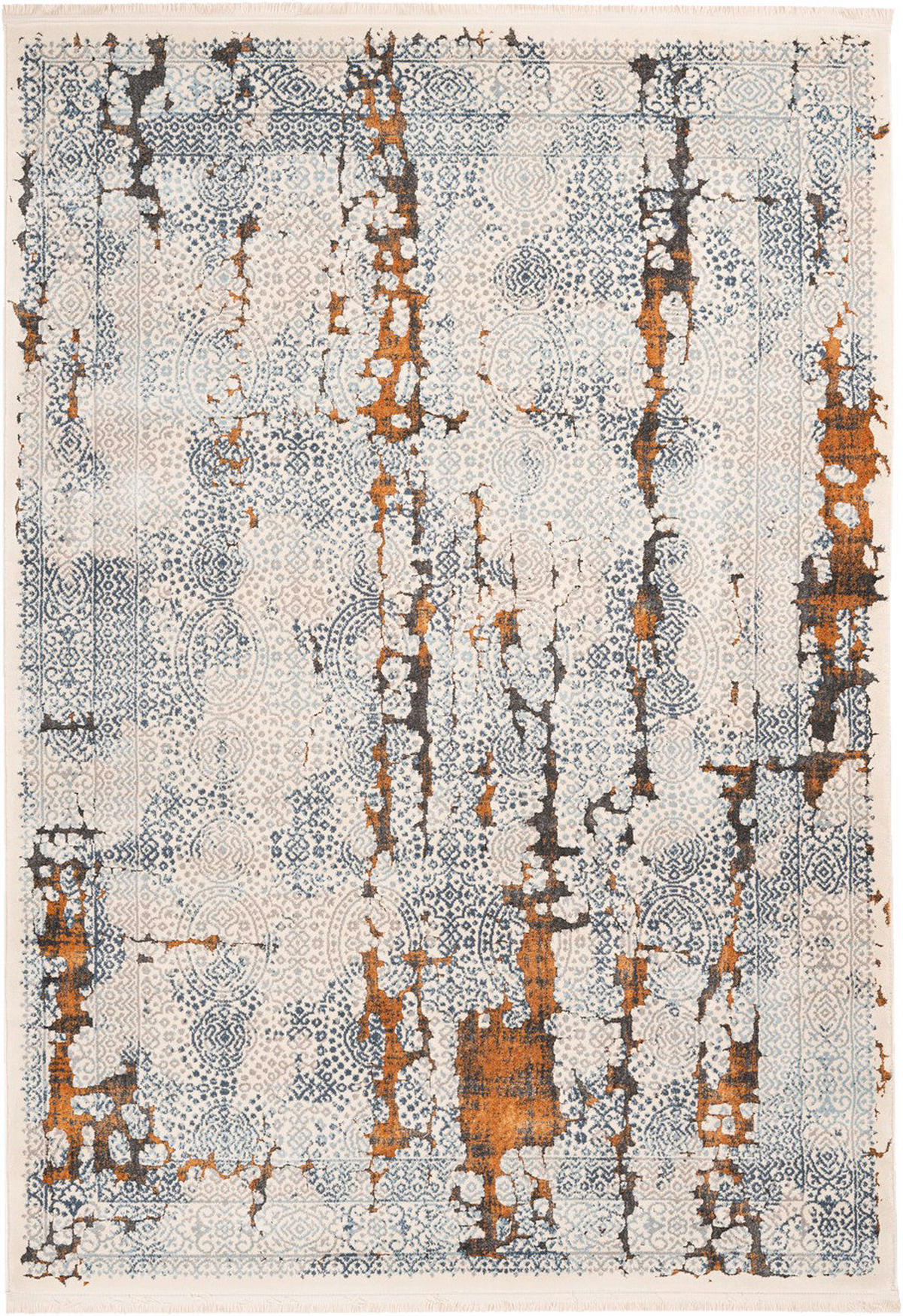 Arte Espina Kurzflorteppich Palace 225 grau B/H/L: ca. 80x1,3x150 cm Palace 225 - orange/grau (150,00/80,00/1,30cm) - Arte Espina