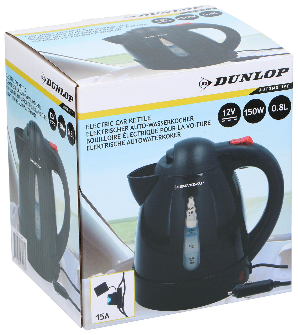 Dunlop Wasserkocher Wasserkocher - schwarz (18,00/14,30/17,80cm) - Dunlop