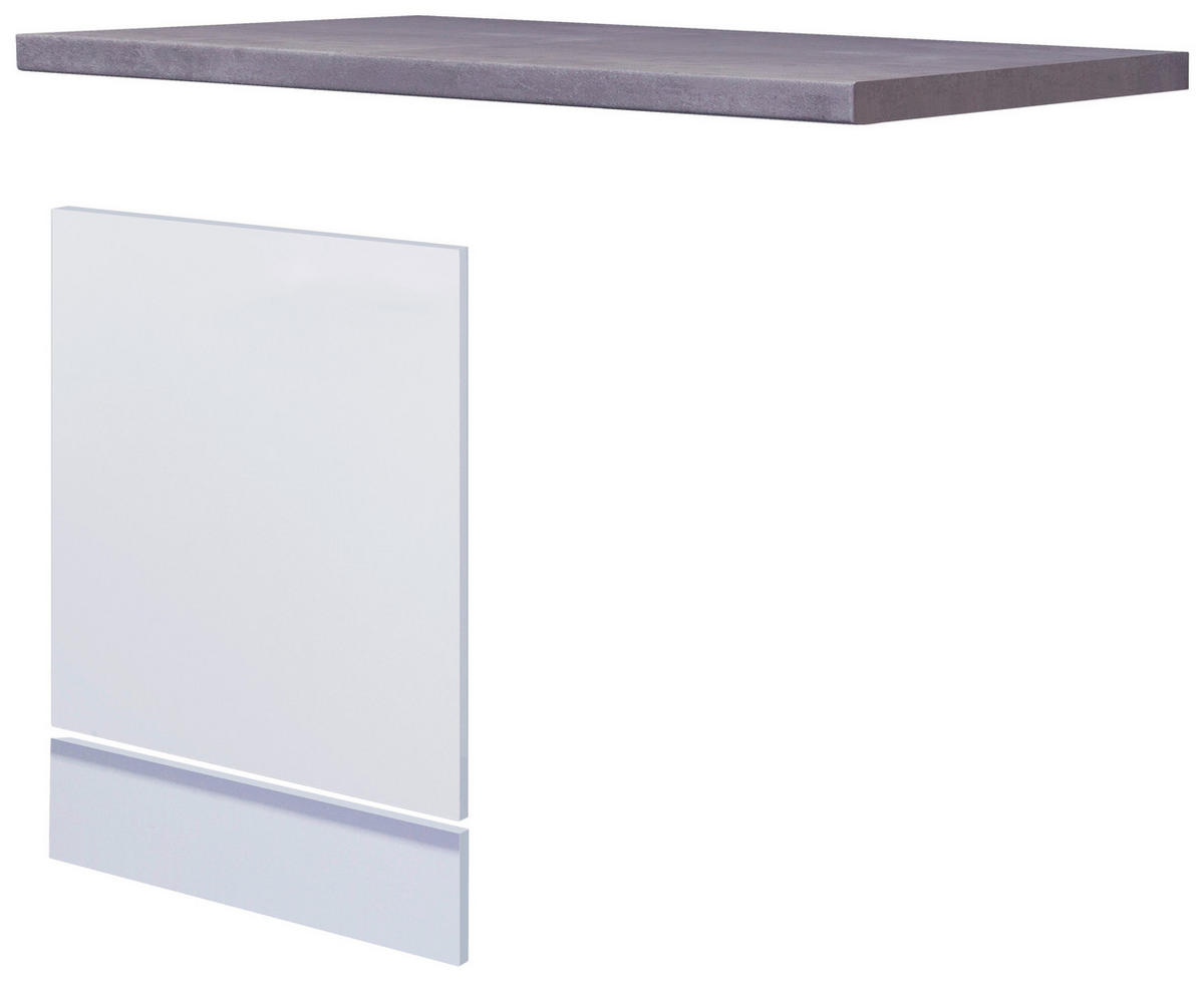 Geschirrspüler- Frontset Vita weiß matt B/H/T: ca. 110x86x60 cm Vita - Beton/weiß (110,00/86,00/60,00cm) - Flex-Well