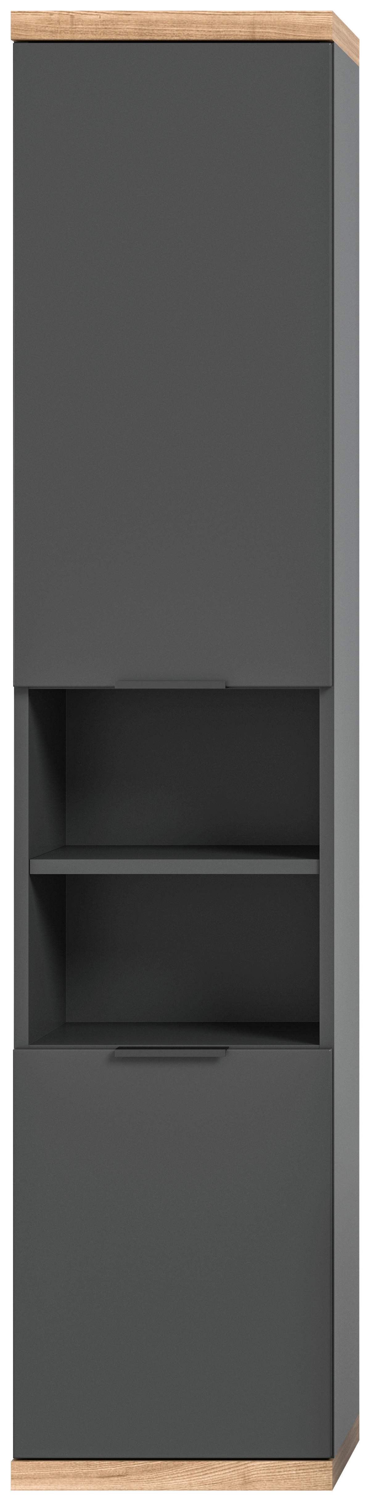 Badhängeschrank Nuaro anthrazit Nox Oak Nachbildung B/H/T: ca. 35x161x31 cm Nuaro - anthrazit (35,00/161,00/31,00cm) - xonox.home