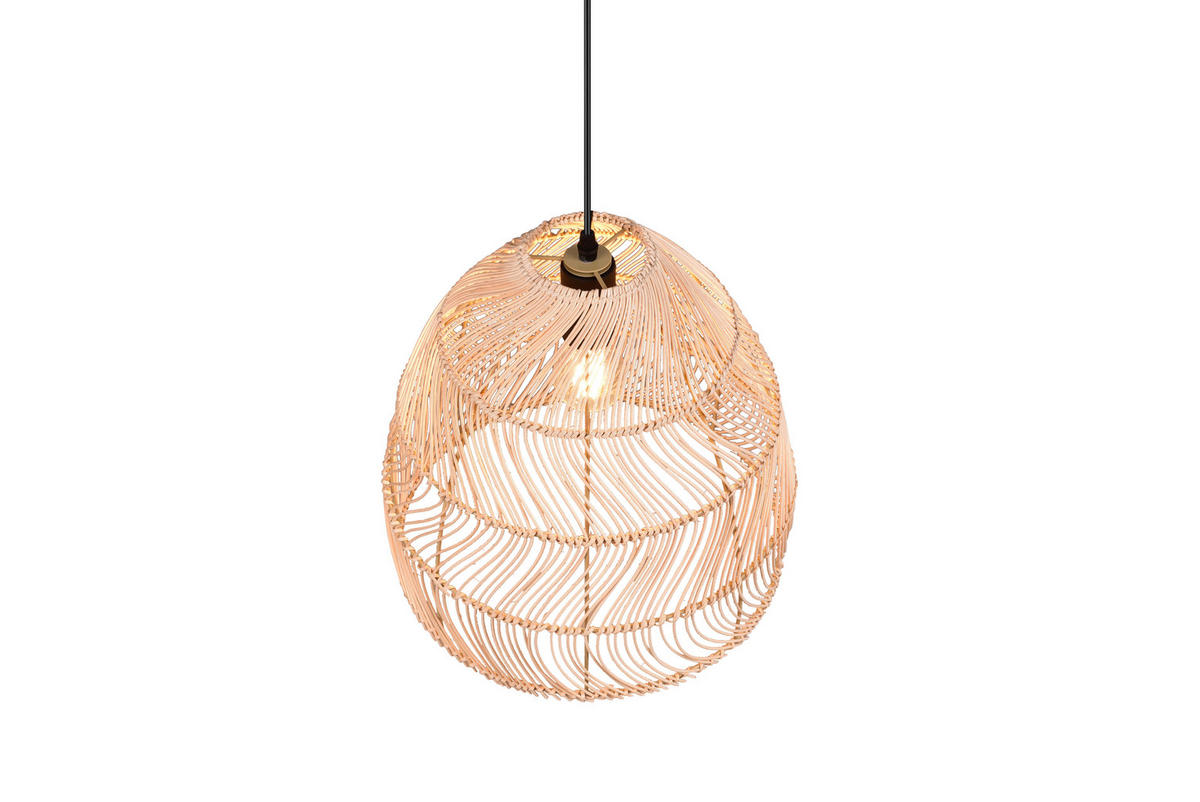 Reality Pendelleuchte R31131036 Rike natur Rattan H/D: ca. 150x35 cm E27 1 Brennstellen Rike - natur (35,00/150,00cm) - Reality
