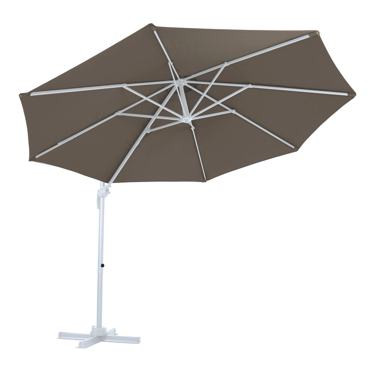 AXI Outdoor Living Ampelschirm Marisol taupe Metall B/H/L: ca. 300x235x300 cm Marisol - weiß/taupe (300,00/300,00/235,00cm) - AXI Outdoor Living