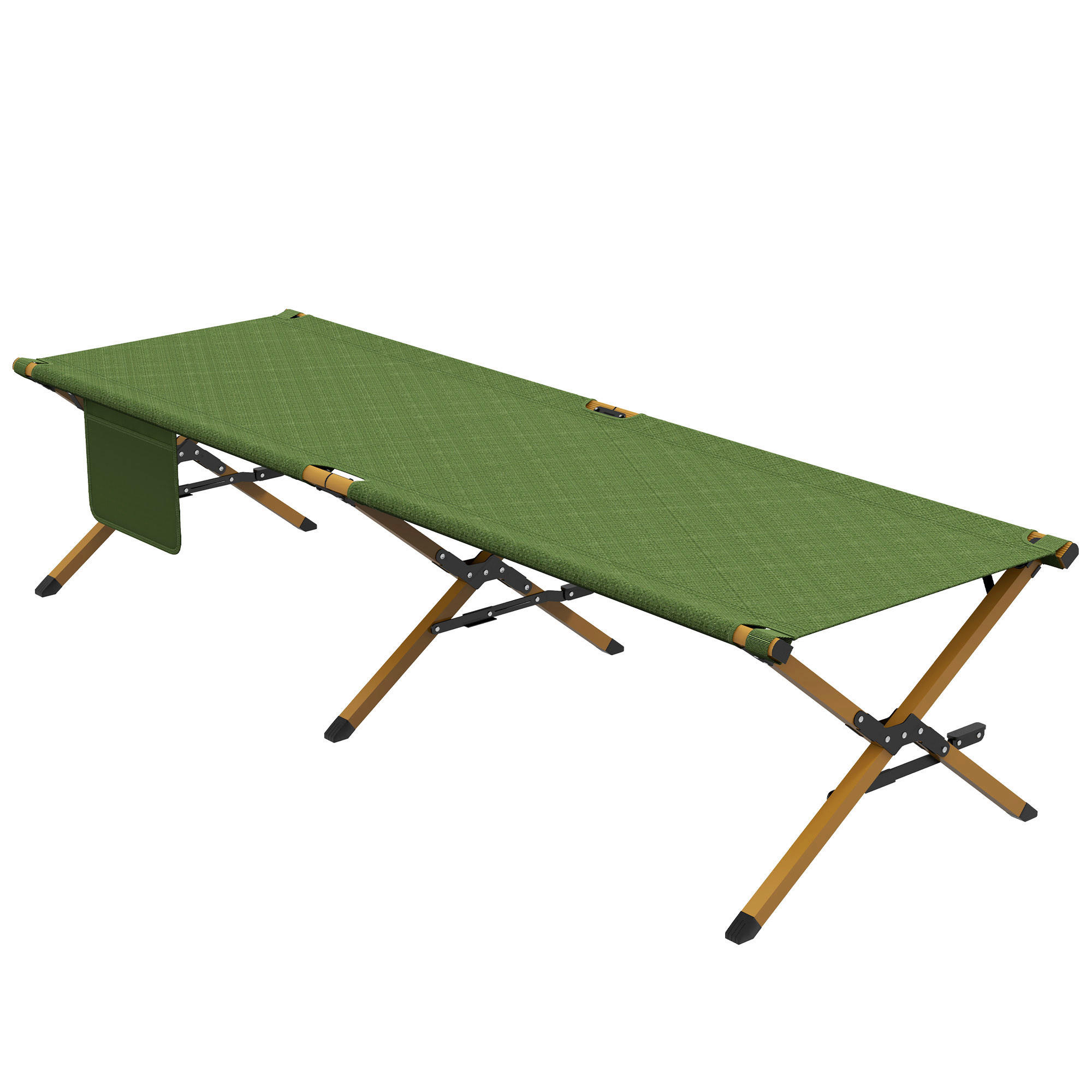 Outsunny Sonnenliege dunkelgrün Nylon B/H/L: ca. 64x45x196 cm Sonnenliege - dunkelgrün (196,00/64,00/45,00cm) - Outsunny