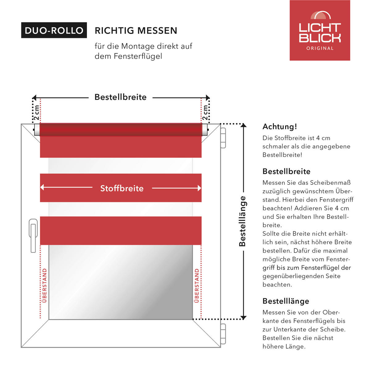 Doppelrollo Duo natur B/L: ca. 60x220 cm Duo - natur (60,00/220,00cm) - LICHTBLICK