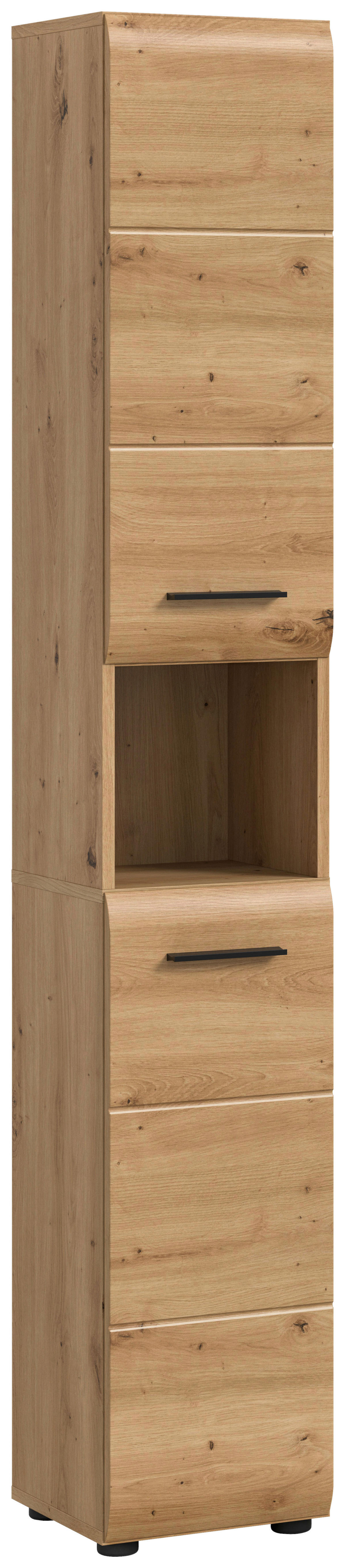 Hochschrank Ice Artisan Oak Nachbildung B/H/T: ca. 30x185x30 cm Ice - (30,00/185,00/30,00cm) - xonox.home