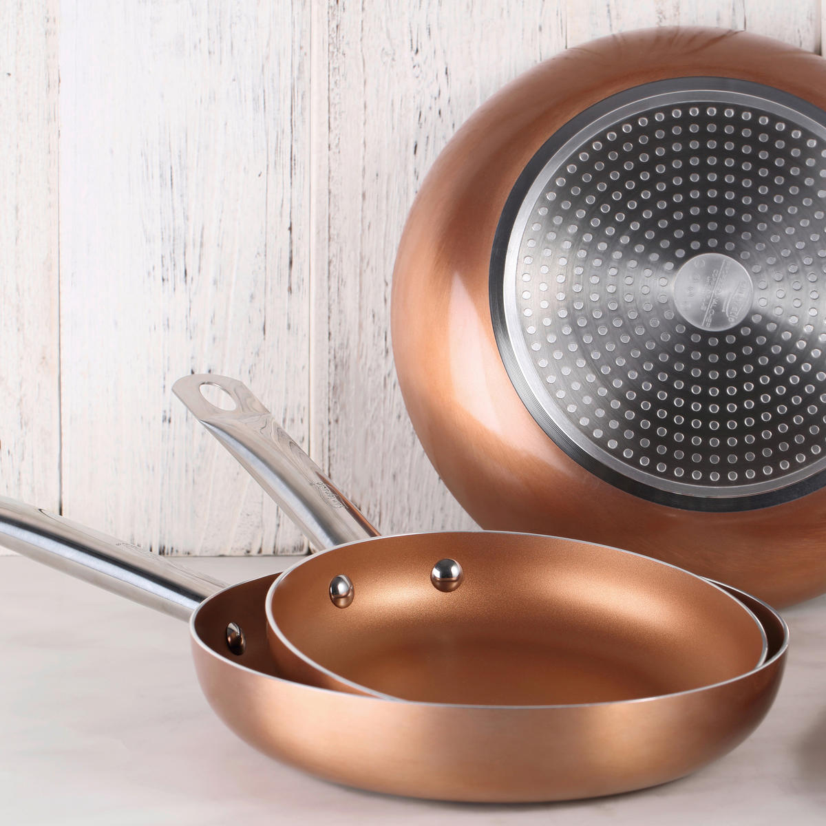 Bratpfanne PROFESSIONAL CHEF COPPER PLUS Kupfer Aluminium 3 tlg. PROFESSIONAL CHEF COPPER PLUS - Kupfer