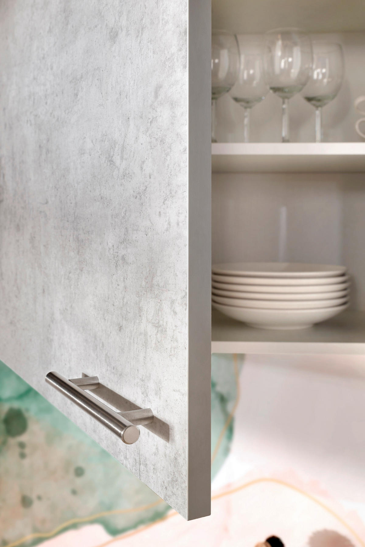 Respekta Küchenblock Malia Beton Optik B/H/T: ca. 300x200x60 cm Malia - Beton/weiß (300,00/200,00/60,00cm) - Respekta